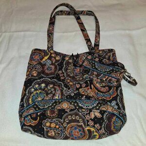 Vera Bradley Kensington Print Purse Retired Brown Paisley Design